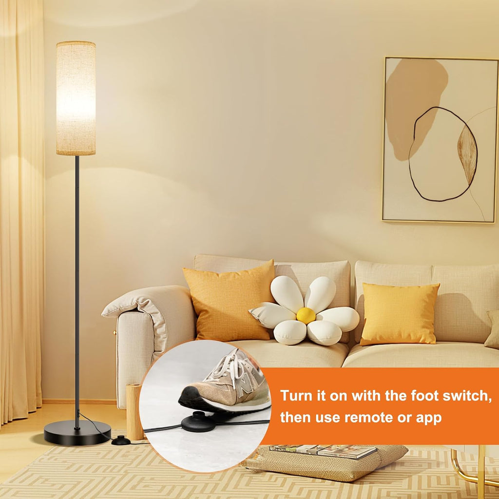 ✨ 2-Pack Smart RGB Floor Lamps – 67" Dimmable Standing Lamps with App & Remote Control, Music Sync & Color Changing for Bedroom & Living Room 🌈