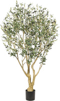 🌿 6FT Artificial Olive Tree with Planter – Lifelike Faux Olive Plant with Full Natural Foliage for Living Room, Bedroom & Office Decor ✨