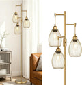 ✨ 70" Industrial Dimmable Floor Lamp – 3-Light Teardrop Cage Standing Lamp with Warm LED Bulbs for Living Room & Bedroom 🏡