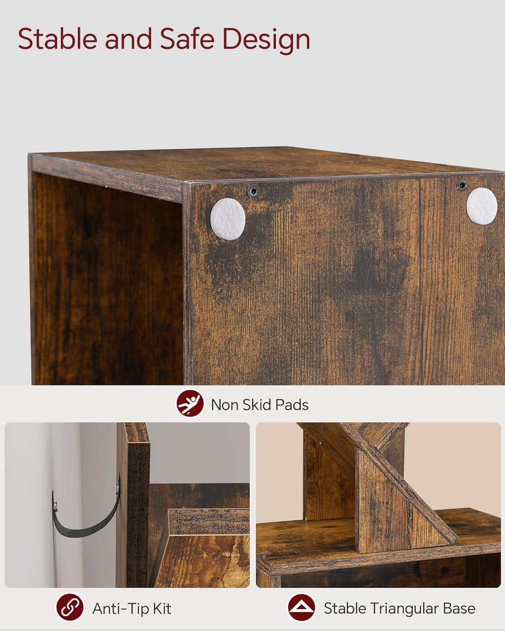 ```text 🌿 6-Tier Tree Bookshelf with Storage Cabinets – Slim Freestanding Bookcase & Display Organizer for Small Spaces 📚✨ ```