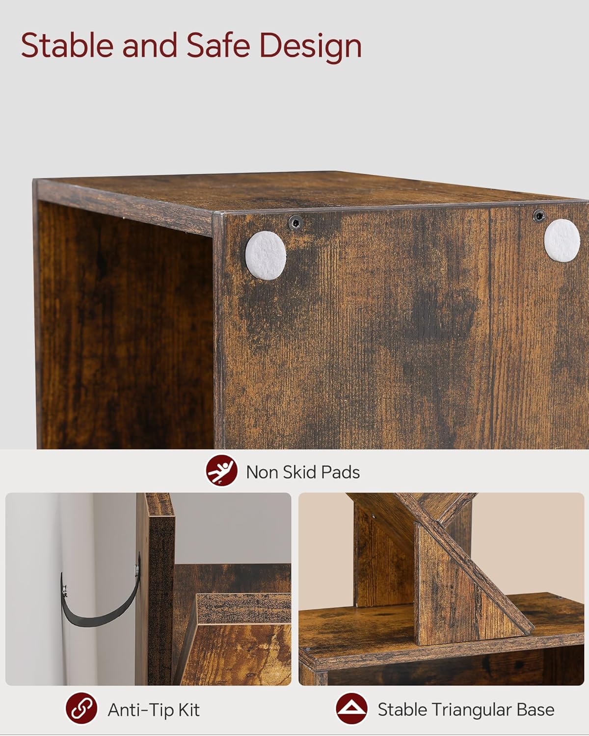 ```text 🌿 6-Tier Tree Bookshelf with Storage Cabinets – Slim Freestanding Bookcase & Display Organizer for Small Spaces 📚✨ ```