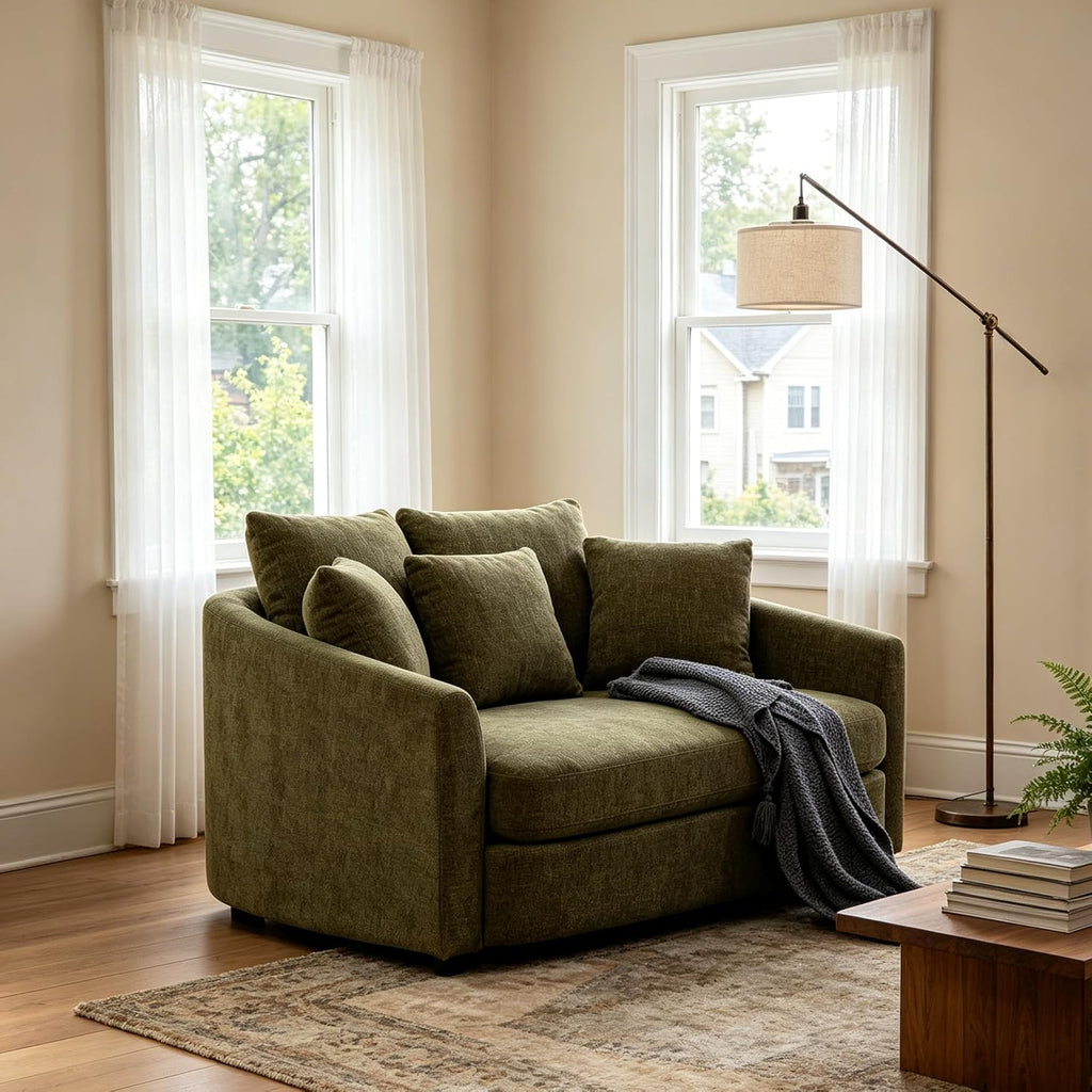 🛋️ Oversized Deep Seat Accent Chair – Plush Cozy Lounge Armchair for Living Room, Bedroom & Reading Nook ✨