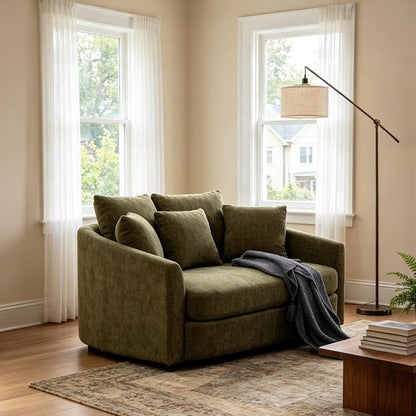 🛋️ Oversized Deep Seat Accent Chair – Plush Cozy Lounge Armchair for Living Room, Bedroom & Reading Nook ✨