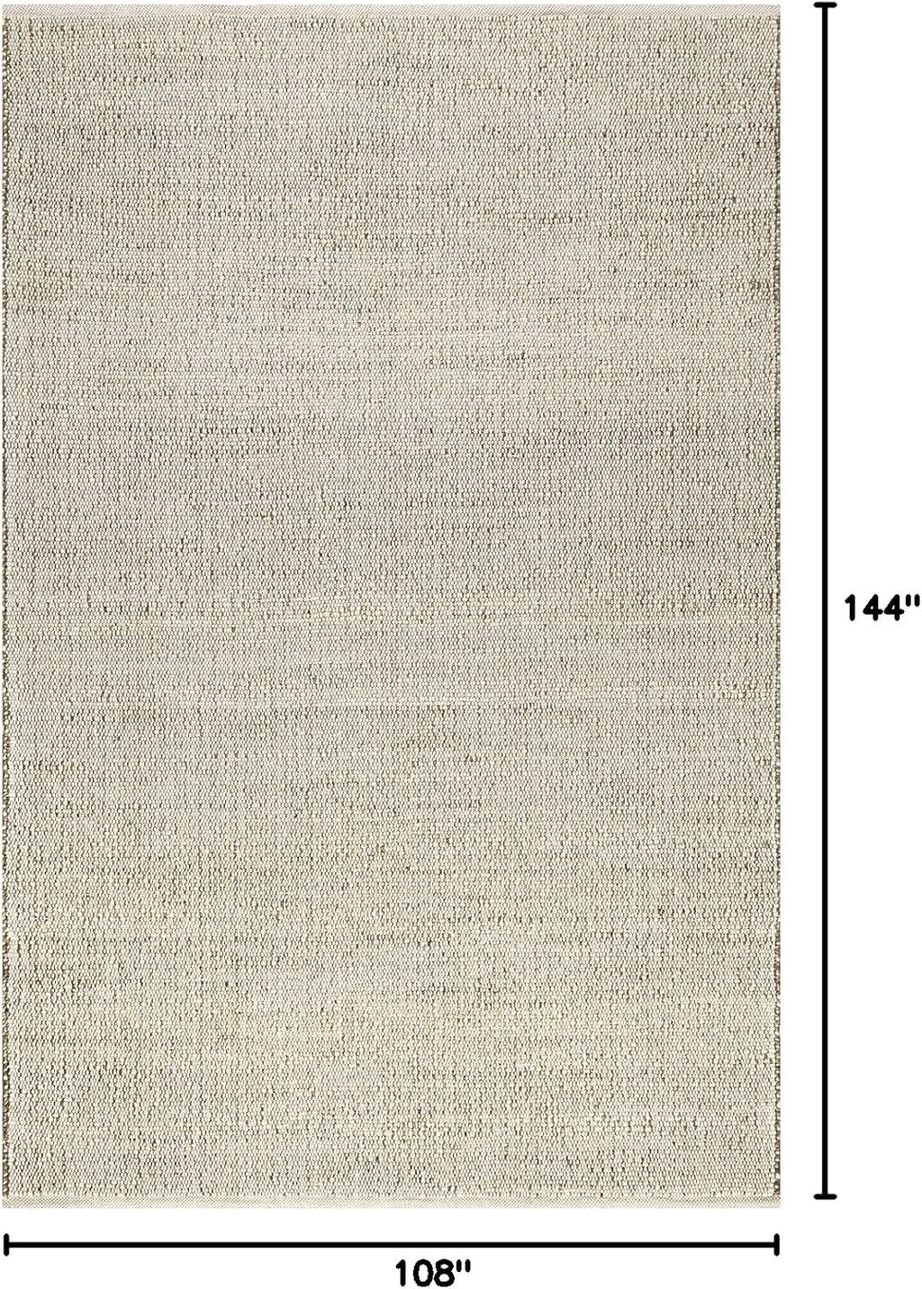 🌾 9' x 12' Natural Jute & Cotton Area Rug – Handwoven Farmhouse Boho Rectangle Rug for Living Room, Bedroom & Dining Room ✨