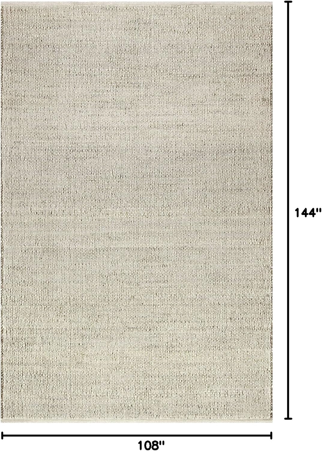 🌾 9' x 12' Natural Jute & Cotton Area Rug – Handwoven Farmhouse Boho Rectangle Rug for Living Room, Bedroom & Dining Room ✨