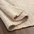 🌾 9' x 12' Natural Jute & Cotton Area Rug – Handwoven Farmhouse Boho Rectangle Rug for Living Room, Bedroom & Dining Room ✨